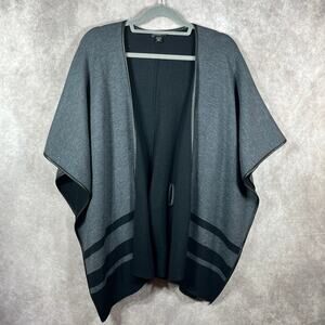 Ann Taylor Factory Wrap‎ Cardigan Sweater Womens One Size Gray Tie Casual Career